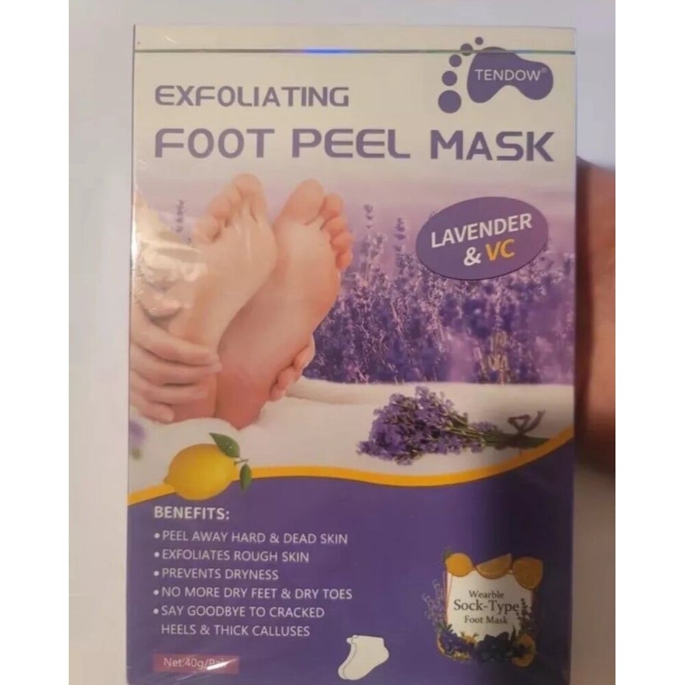Exfoliating Foot Peel Mask - With Lavender & Vitamin C - 2 pairs - Exp 05/27
